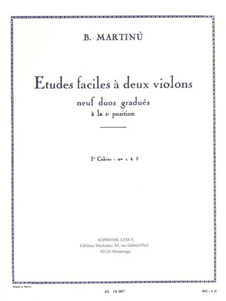 Nakupujte Hned Etudes Faciles A Deux Violins Vol.1 - Volume 1