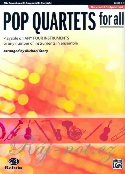 Akce POP QUARTETS FOR ALL (Revised and Updated) level 1-4 // altový saxofon