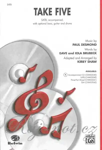 Oblíbený TAKE FIVE / SATB* klavír/akordy