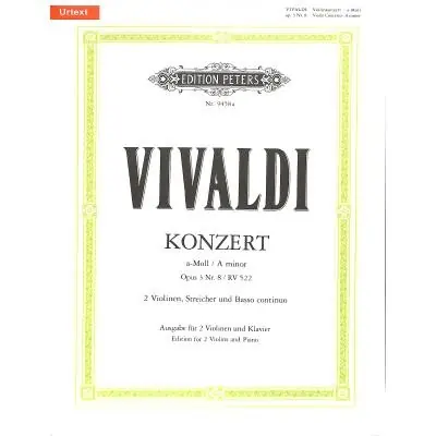 Concerto grosso a-moll op 3/8 RV 522 F 1/177 pro 2 housle a klavír od Vivaldi Antonio Omezená Nabídka
