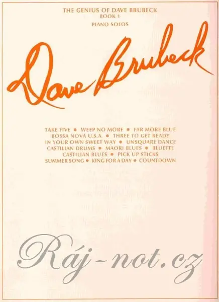 Dokud Zásoby Vydrží DAVE BRUBECK, THE GENIUS OF / sólo klavír
