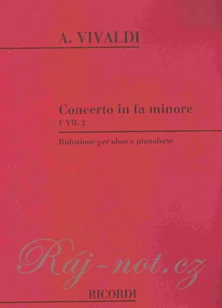 Concerto in F Major (RV455) for Oboe and Piano Reduction / hoboj + klavír Odeslání Ihned