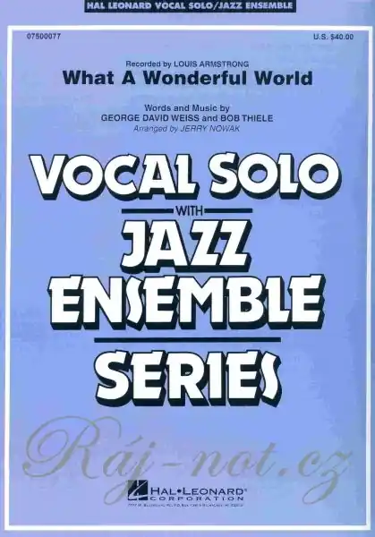 WHAT A WONDERFUL WORLD (Key Eb) - Vocal Solo with Jazz Ensemble / partitura + party Novinka