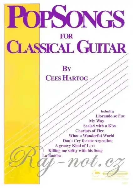 Vysoce Kvalitní Popsongs for Classical Guitar 1 - 9 skladeb pro kytaru