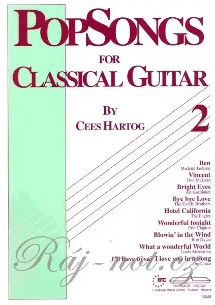 Popsongs for Classical Guitar 2 - 9 skladeb pro kytaru Objednat Nyní