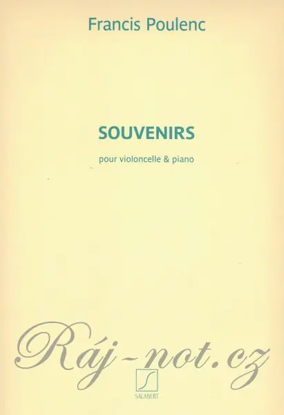 Aktuální Poulenc, Francis SOUVENIRS / violoncello + klavír