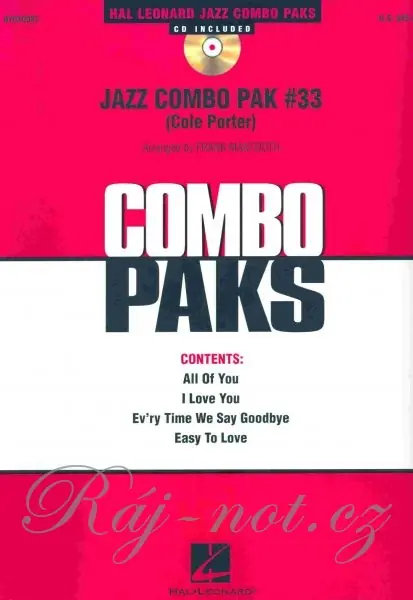 Oblíbený JAZZ COMBO PAK 33 (Cole Porter) malý jazzový soubor