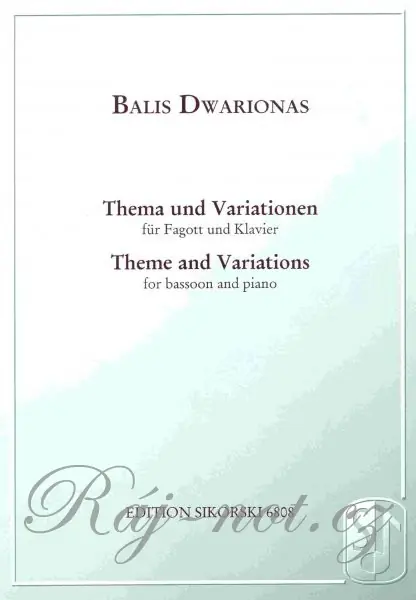 Nejlepší Volba Theme and Variations by Balis Dwarionas / fagot a klavír