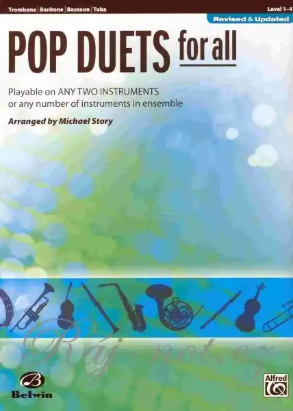Omezená Nabídka POP DUETS FOR ALL (Revised and Updated) level 1-4 // trombon/bassoon/tuba