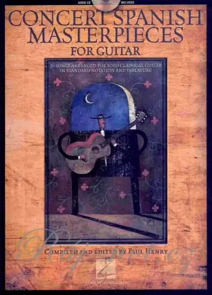 Concert Spanish Masterpieces For Guitar - 20 krásných španělských standardů v aranžmá pro pokročilé kytaristy Omezená Nabídka