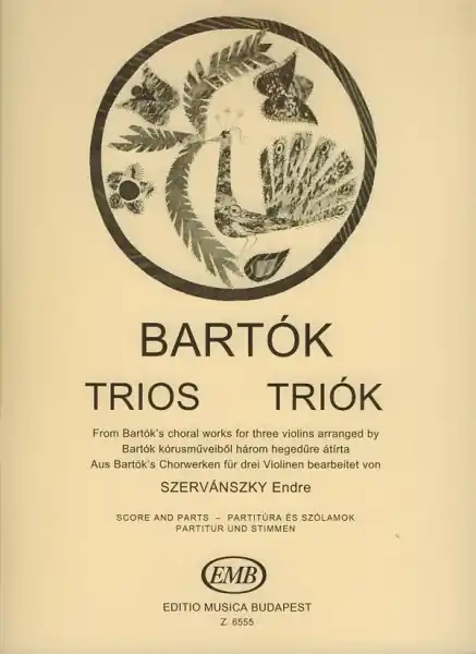 Trios - z třívětých sborových děl pro housle v úpravě E. Szervánszkého Značkový