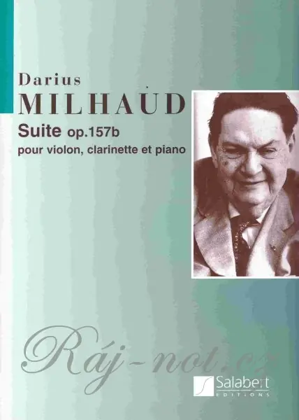 Suite Op. 157b by Darius Milhaud for violin, clarinet & piano / partitura + party Zlevněný