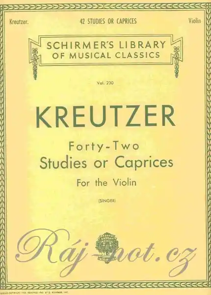 42 Studies or Caprices pro housle od Rodolphe Kreutzer Horká Nabídka