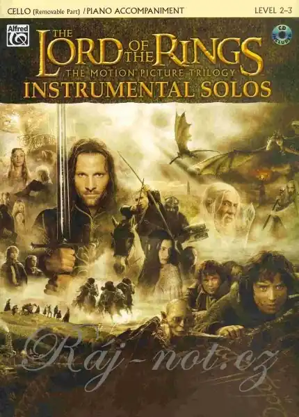 Lord of the Rings Instrumental Solos for Strings - 12 skladeb pro violoncello a klavír Originální