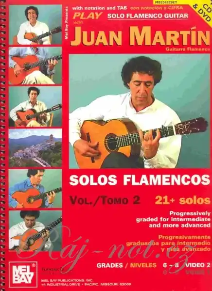 Solos Flamencos Guitar 2 with Juan Martín kytara + tabulatura Sezónní Sleva
