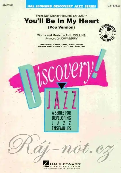 Nakupujte Hned You‘ll Be in My Heart (Pop Version) easy jazz band (grade 1,5)