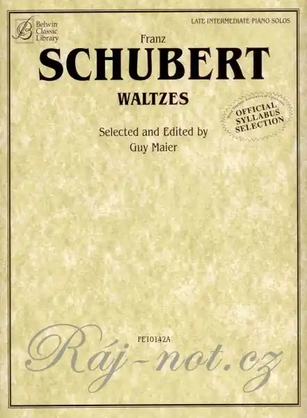 SCHUBERT FRANZ - WALTZES intermediate piano solos Novinka