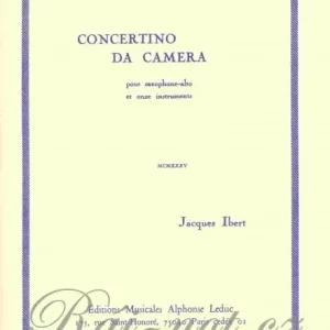 Speciální Cena CONCERTINO DA CAMERA by Jacques Ibert for Alto Sax & Piano / altový saxofon + klavír