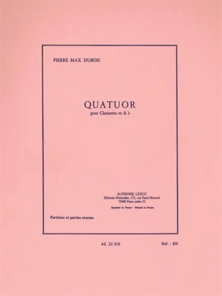 Výhodná Nabídka Pierre Max Dubois Quatuor (Clarinets 4)
