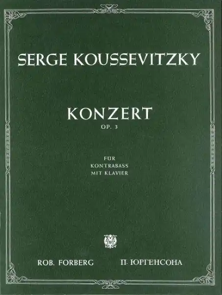 Konzert für Kontrabass und Orchester, op.3 - noty pro kontrabas a klavír Nízká Cena