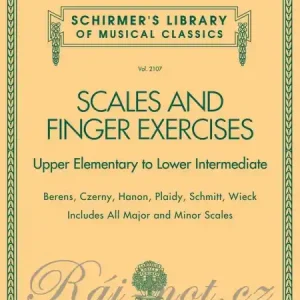 Scales and Finger Exercises - učebnice hry stupnic a prstová cvičení pro klavír Sleva