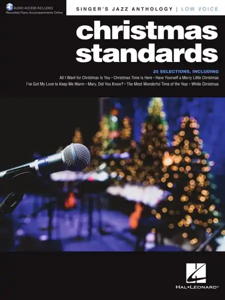 Nová Kolekce Christmas Standards Singer‘s Jazz Anthology - Low Voice - noty pro zpěv a klavír s akordy pro kytaru