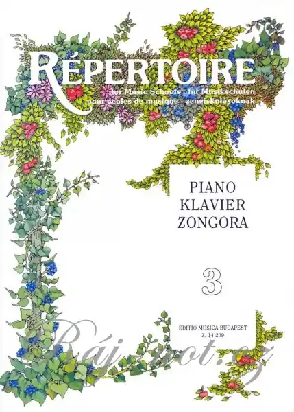 Levný REPERTOIRE FOR MUSIC SCHOOL 3 - 30 známých i méně známých skladeb klasické hudby pro klavír