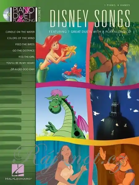 Nejlepší Volba PIANO DUET PLAY-ALONG 6 - DISNEY SONGS pro čtyřruční klavír