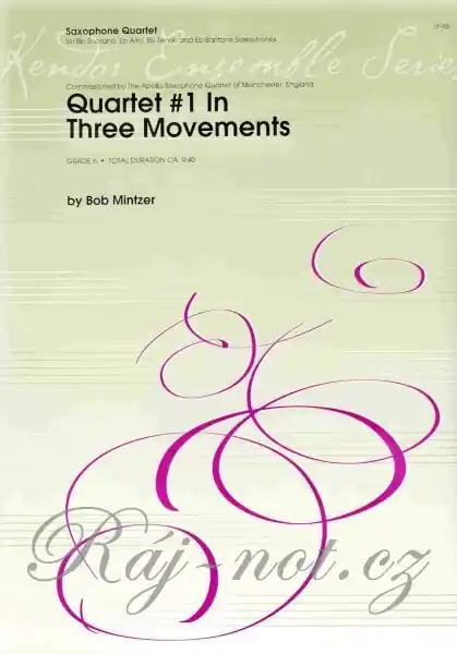 Quartet 1 In Three Movements - sax quartet (SATB) Nová Kolekce