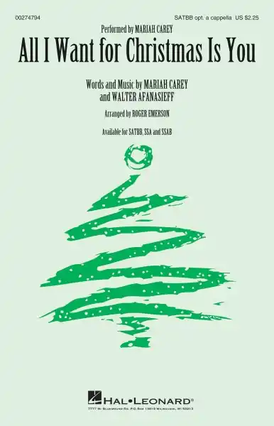 All I Want For Christmas Is You noty pro sbor SATB a Cappella Nejprodávanější