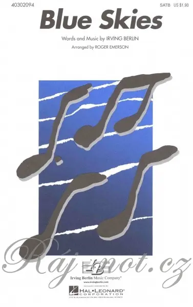 BLUE SKIES /SATB* + piano/chords Speciální Cena