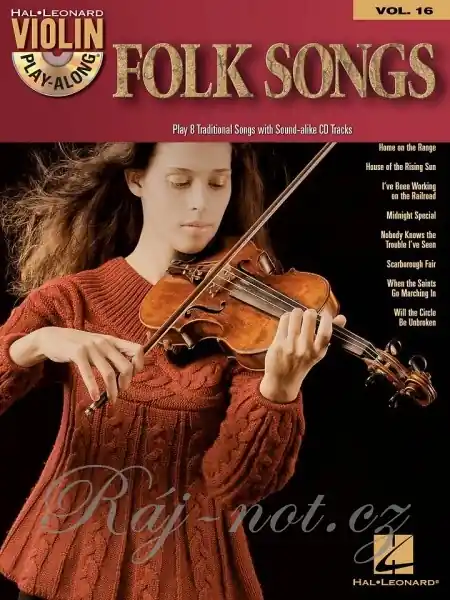 Časově Omezené Violin Play-Along 16 Folk Songs - 8 skladeb pro housle
