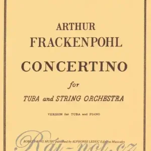 CONCERTINO by FRACKENPOHL ARTHUR / tuba & orchestra (piano reduction) Akční Cena