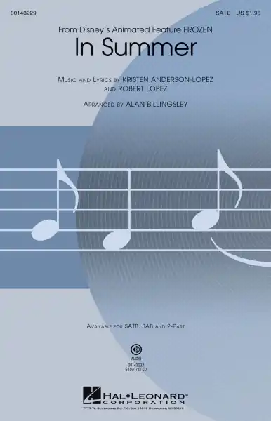In Summer - from Frozen Ledové království SATB Nejprodávanější