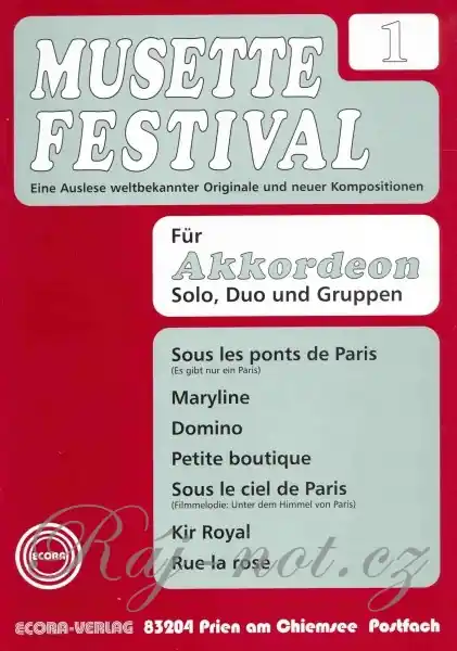 Musette Festival 1 for Accordion - 7 nejkrásnějších skladeb pro akordeon Značkový