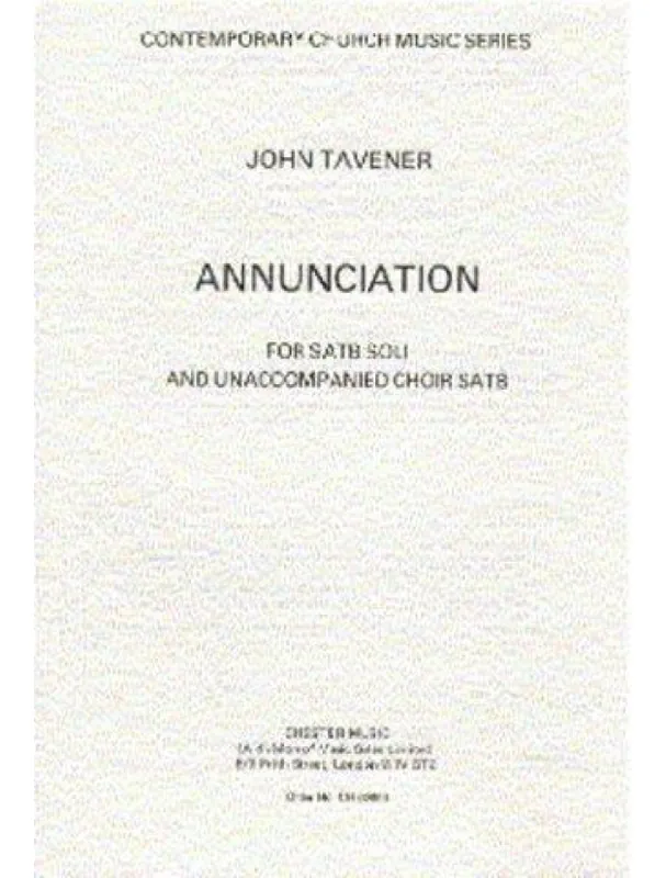 John Tavener Annunciation (noty na sborový zpěv SATB) - SADA 5 ks Omezená Nabídka