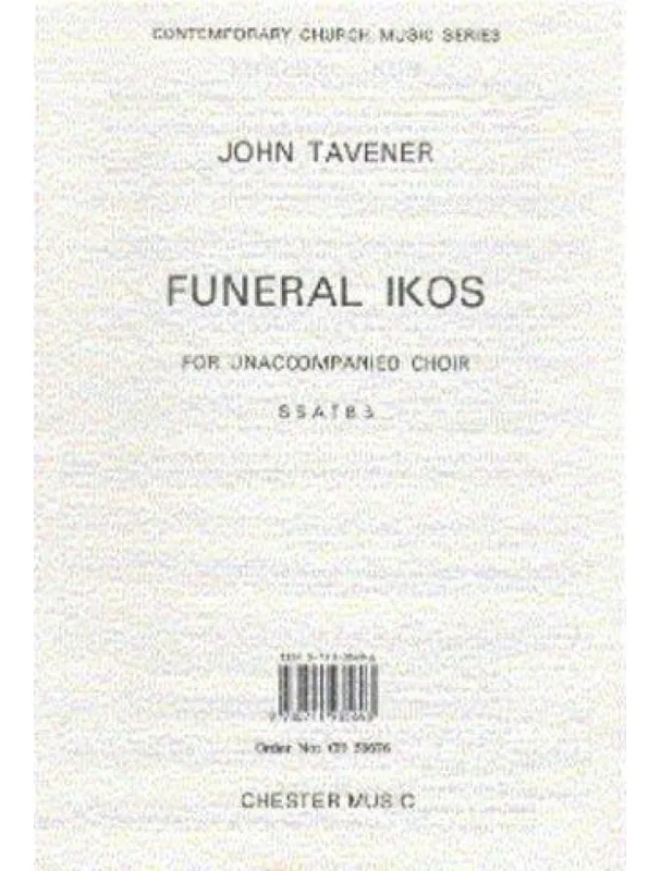 John Tavener Funeral Ikos (noty na sborový zpěv SATB) - SADA 5 ks Finální Výprodej