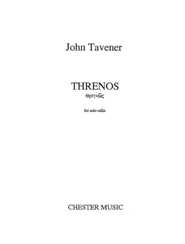 Časově Omezené John Tavener Threnos (noty na violoncello)