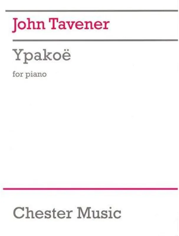 Časově Omezené John Tavener Ypakoe (noty na sólo klavír)