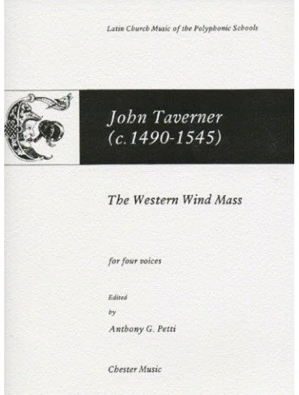 John Taverner The Western Wind Mass (noty na sborový zpěv SATB) Rychlé Dodání