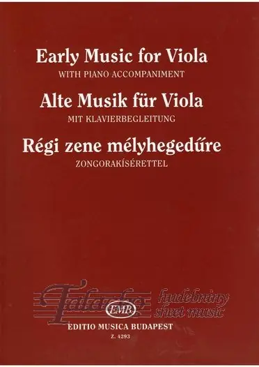 Zlevněný Early music for viola