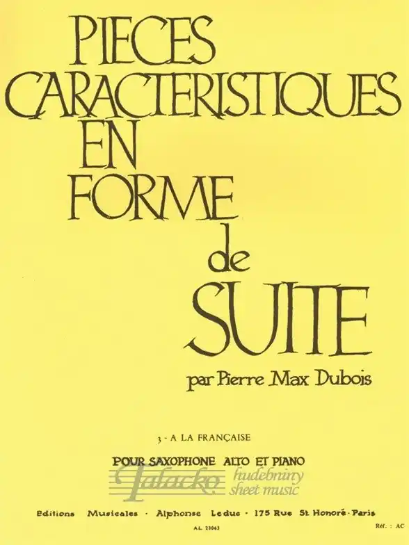 Bezpečná Platba Pieces caractéristique en forme de suite no. 3 a la francaise