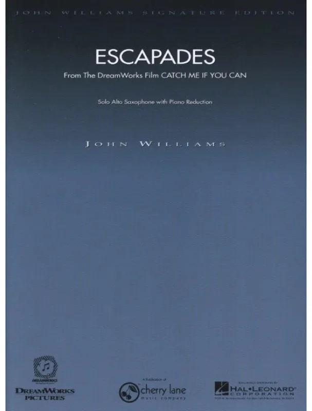 Omezená Nabídka John Williams Escapades from Catch Me If You Can (noty na altsaxofon, klavír)