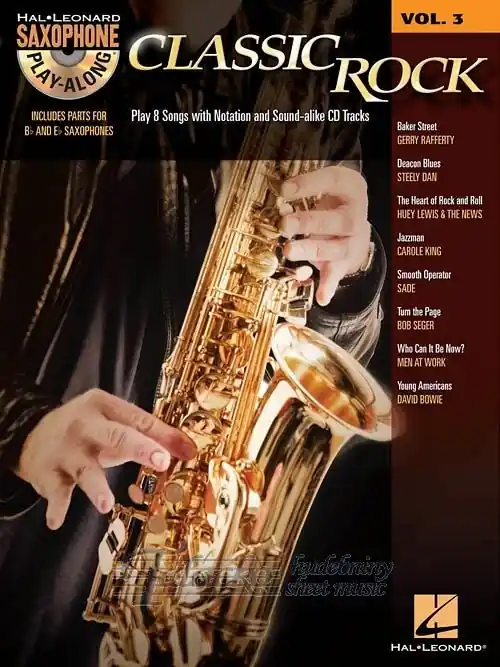 Saxophone Play-Along Volume 3 Classic Rock + CD Horká Nabídka