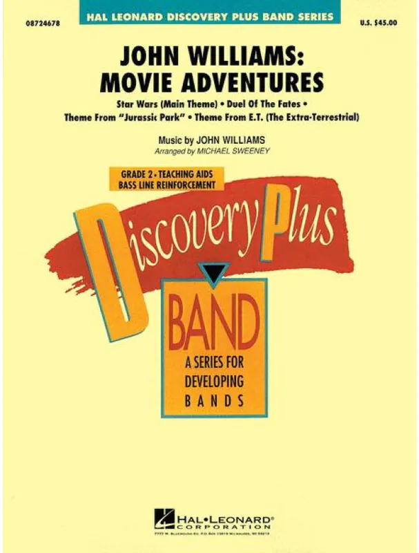 Pouze Dnes John Williams Movie Adventures (snadné noty pro koncertní orchestr, party, partitura)