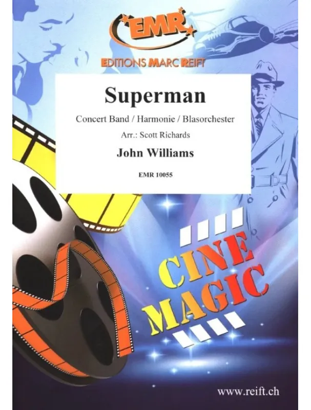 John Williams Superman (noty pro fanfáry, party, partitura) Vrácení Zdarma