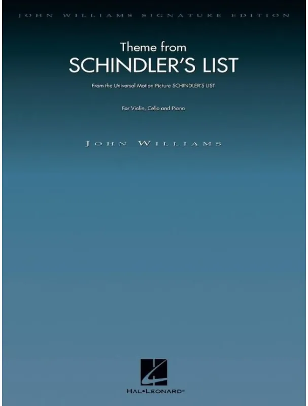 Expresní Doručení John Williams Theme from Schindler‘s List (noty na housle, violoncello, klavír)