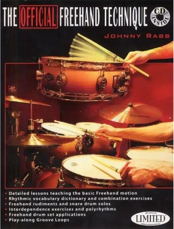 Johnny Rabb The Official Freehand Technique (noty na bicí) (+audio) Sleva