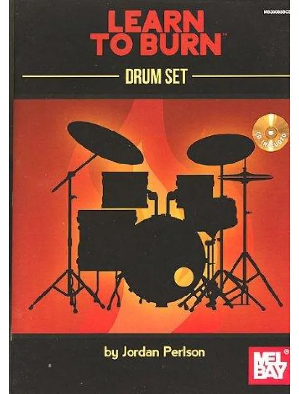 Jordan Perlson Learn To Burn - Drum Set (noty na bicí) (+audio) Finální Výprodej