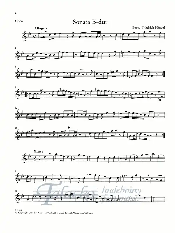 Four Sonatas for Oboe and Basso continuo Nízká Cena